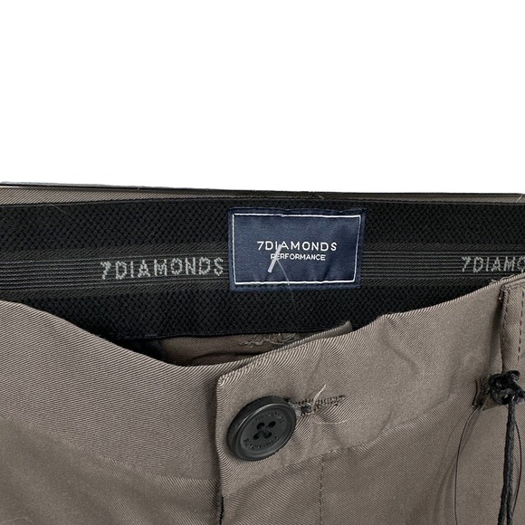 7 Diamonds Parker Chino Favorite Dress Pants Flat Front Gray Size 33/34 - Picture 5 of 7